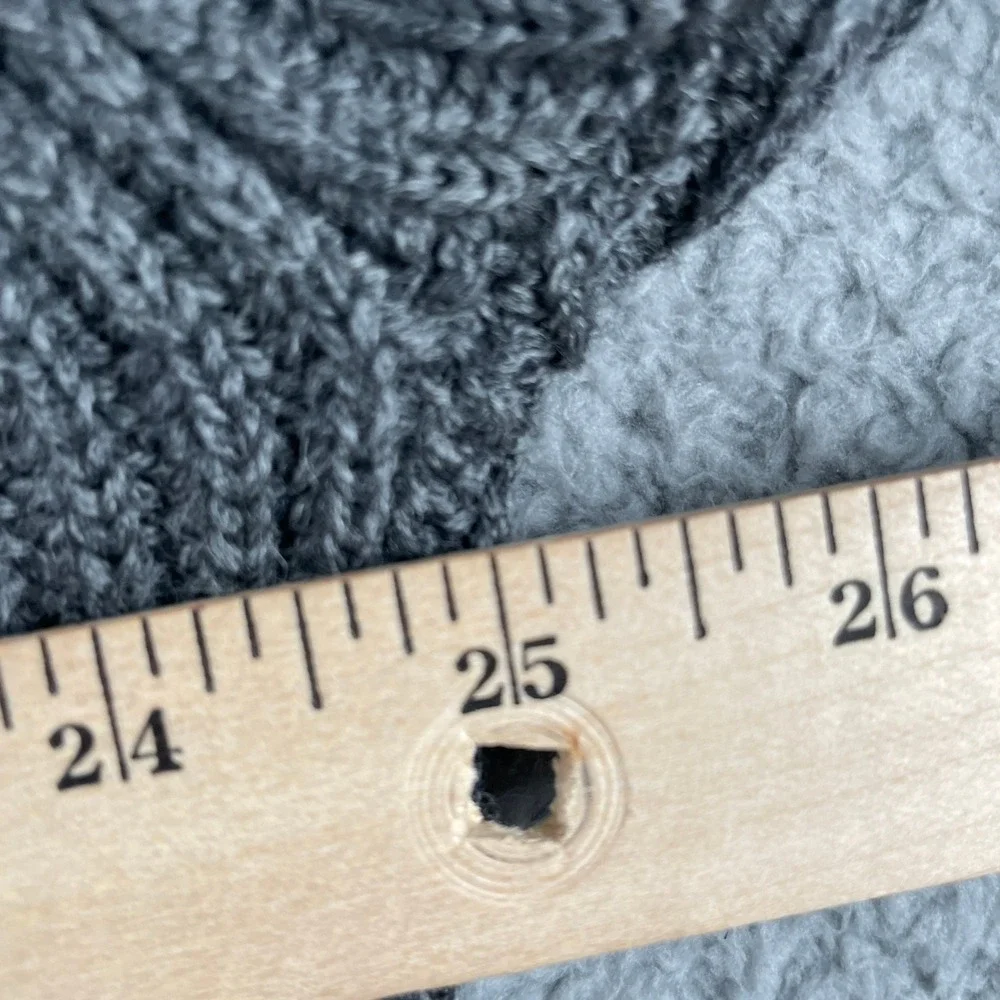 J‎ Crew Sweater Mens L Gray Oarsman 100% Wool Knit Long Sleeve Pullover V Neck